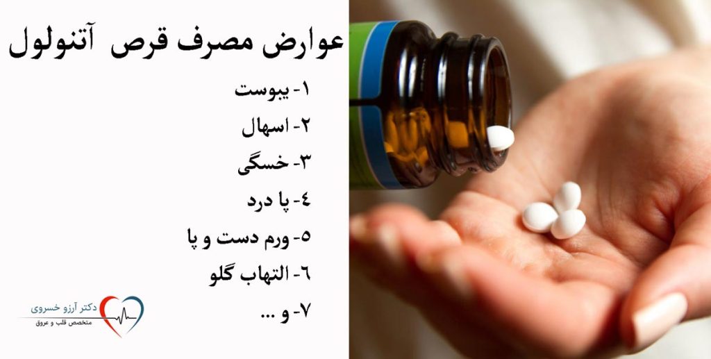 عوارض مصرف طولانی مدت قرص آتنولول