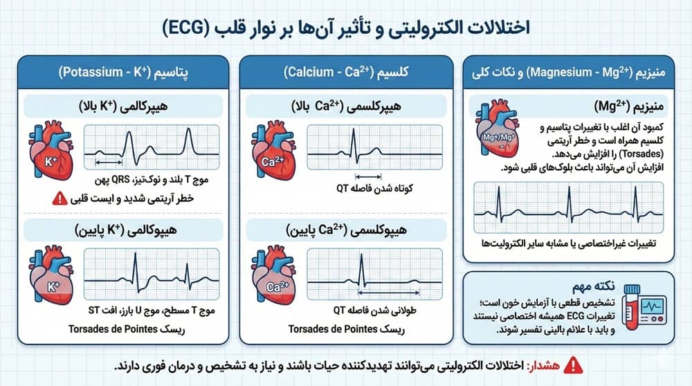 اختلالات الکترولیتی در نوار قلب