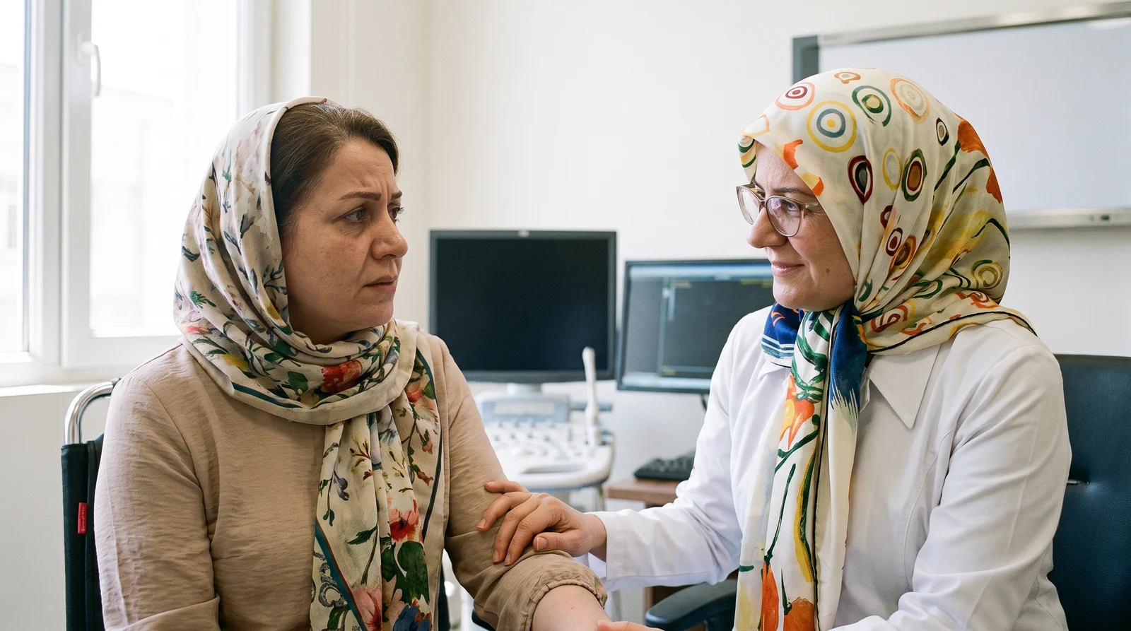 بررسی تپش قلب ناشی از معده در مطب دکتر آرزو خسروی، متخصص قلب خانم